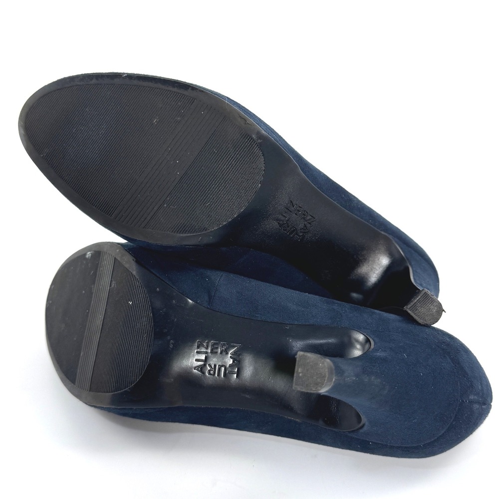 Naturalizer Prudence Navy Blue Suede Double Strap Mary Jane Heels Pumps Size 8M - Picture 8 of 8